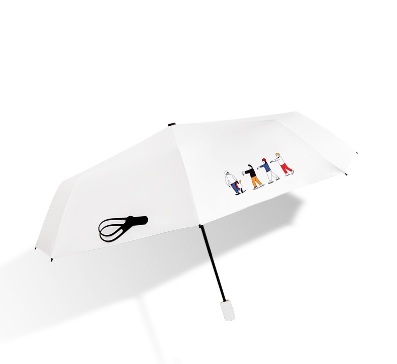 Automatic umbrella for four people, pure white sun umbrella, fully automatic for women, suitable for both sunny and rainy days, sun protection and UV protection, men's ins style, sturdy detail image 11