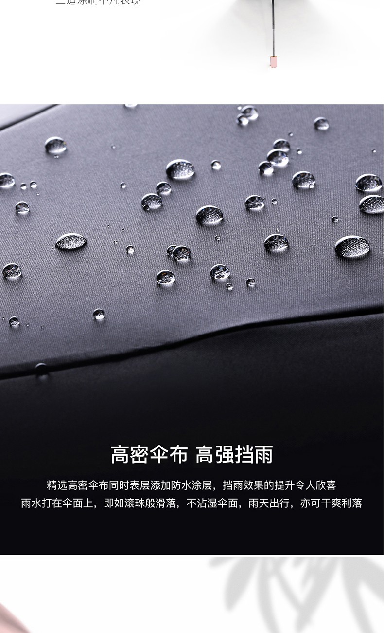 纯白太阳伞防晒防紫外线晴雨两用遮阳ins风女简约阳伞全自动黑胶雨伞详情图8