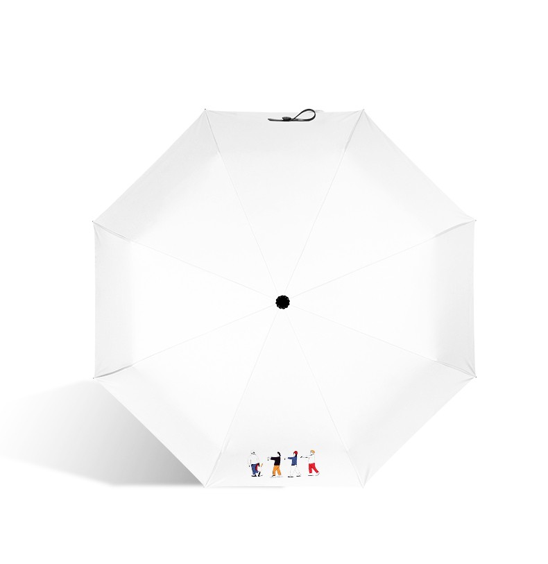 Automatic umbrella for four people, pure white sun umbrella, fully automatic for women, suitable for both sunny and rainy days, sun protection and UV protection, men's ins style, sturdy detail image 14