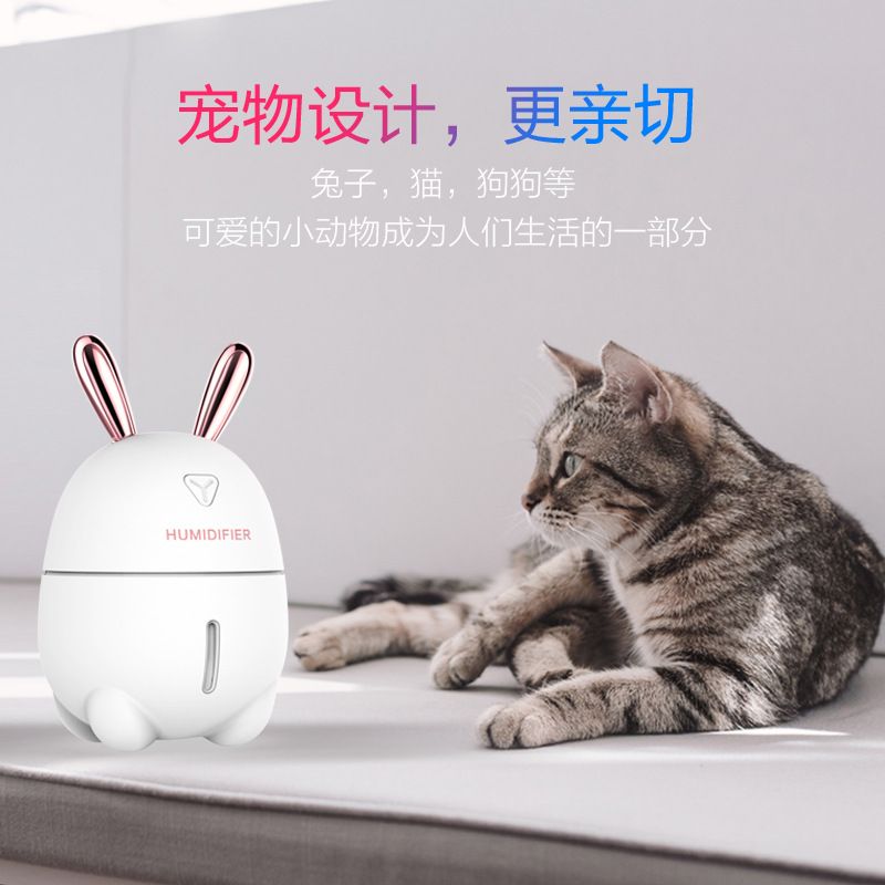 萌宠卡通加湿白底实物图