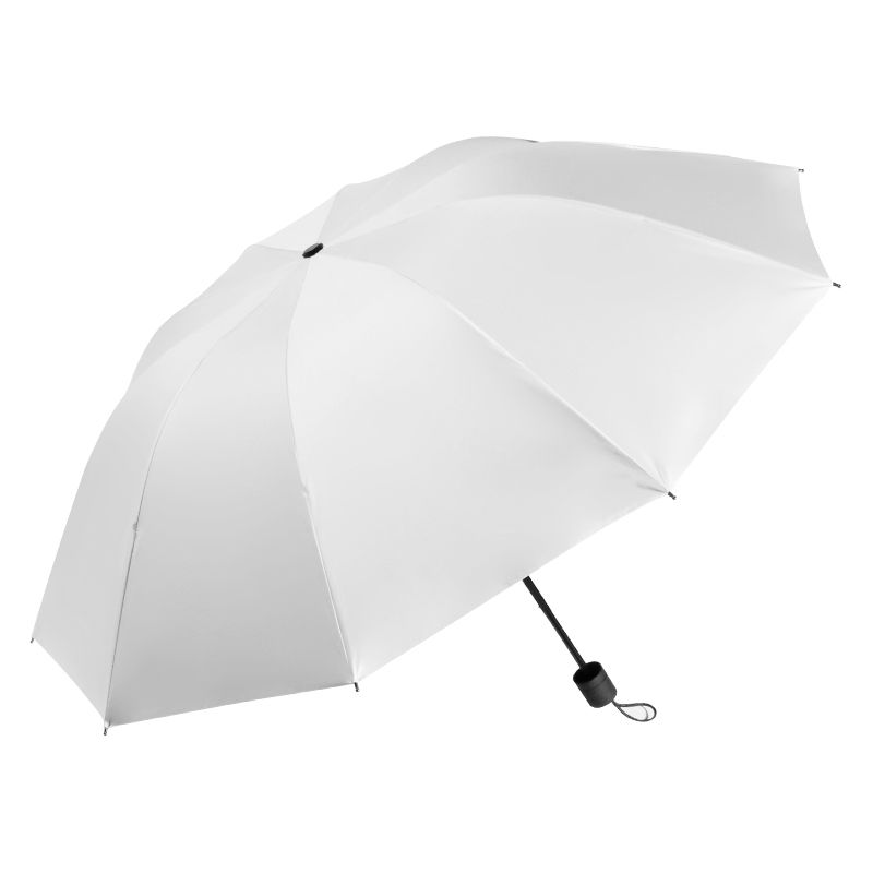 纯白太阳伞防晒防紫外线晴雨两用遮阳ins风女简约阳伞全自动黑胶雨伞
