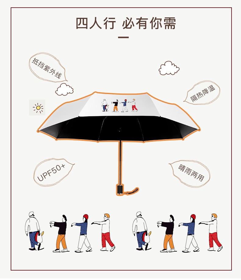 Automatic umbrella for four people, pure white sun umbrella, fully automatic for women, suitable for both sunny and rainy days, sun protection and UV protection, men's ins style, sturdy detail image 10