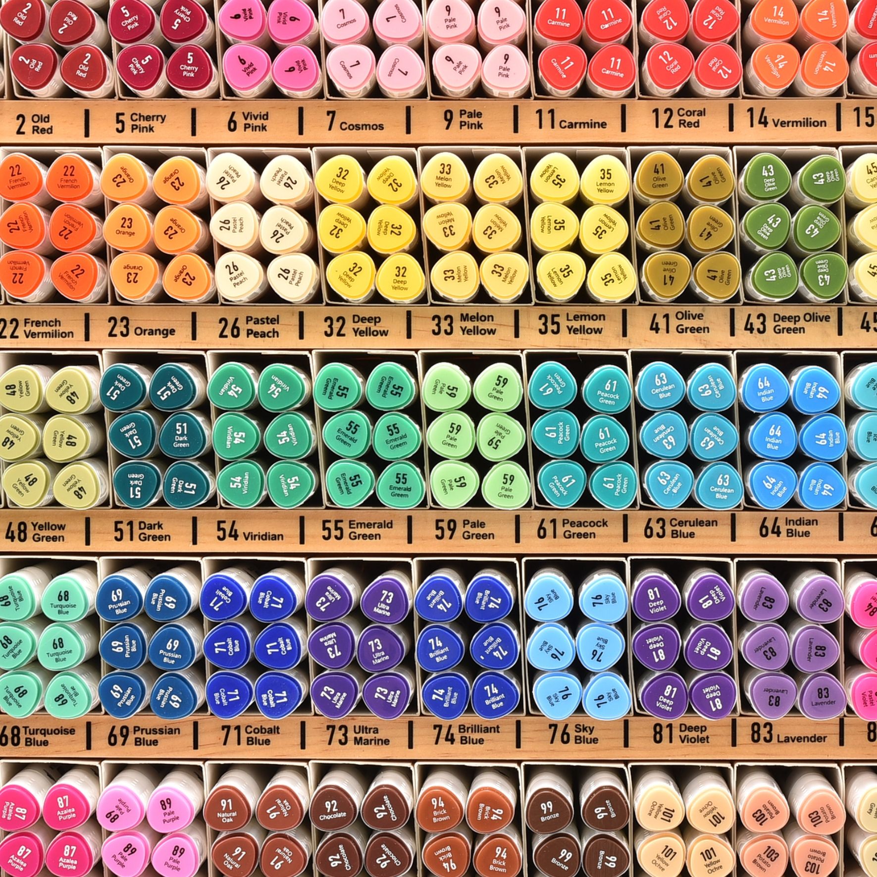 展架装 360支60色博采油性双头马克笔学生手绘设计美术彩色记号笔详情图2