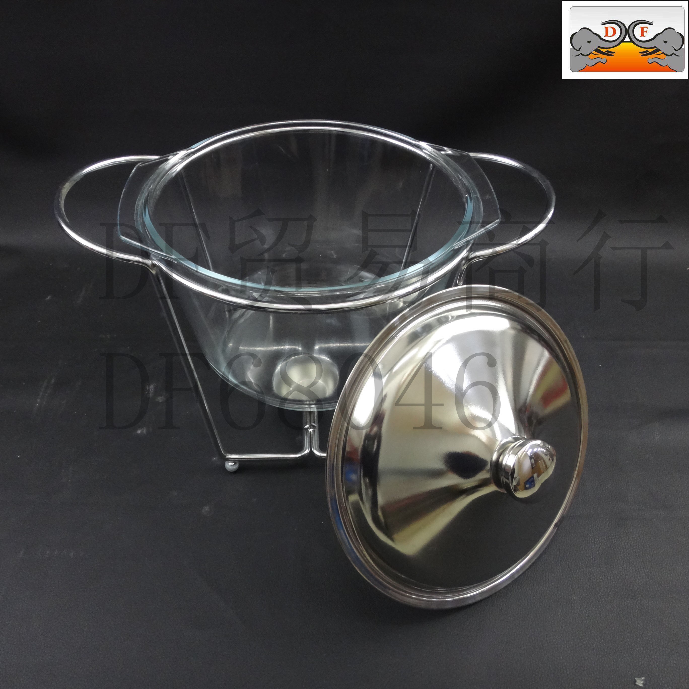 DF68046 2.0L圆玻璃自助餐炉大容量玻璃自助餐炉4.0L食物加热容器食物加热容 DF Trading House详情2