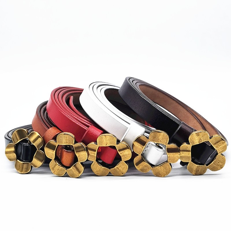 皮带女二层牛皮女士细带简约百搭真皮细腰带女款配服饰连衣裙Tide product详情图6