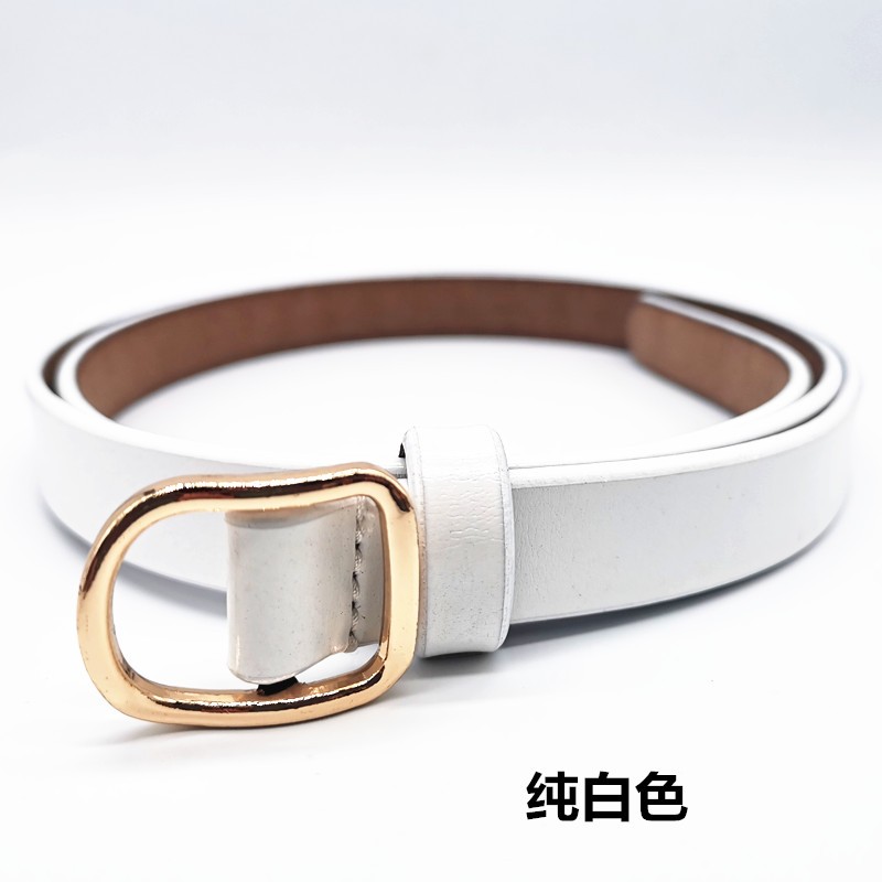 免打孔女士皮带二层牛皮腰带女真皮中腰收腰女款简约百搭无孔带详情图1
