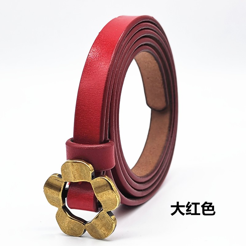 皮带女二层牛皮女士细带简约百搭真皮细腰带女款配服饰连衣裙Tide product详情图5