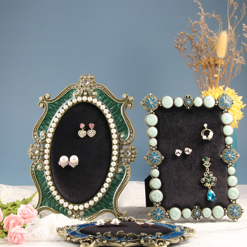 创意轻奢相框首饰架耳钉耳环相框展示板项链吊坠展示架