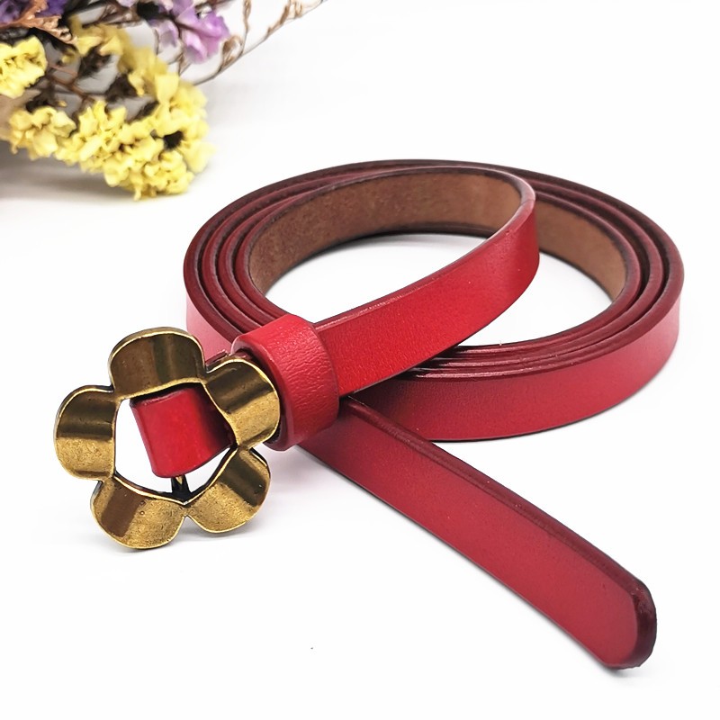 皮带女二层牛皮女士细带简约百搭真皮细腰带女款配服饰连衣裙Tide product详情图11