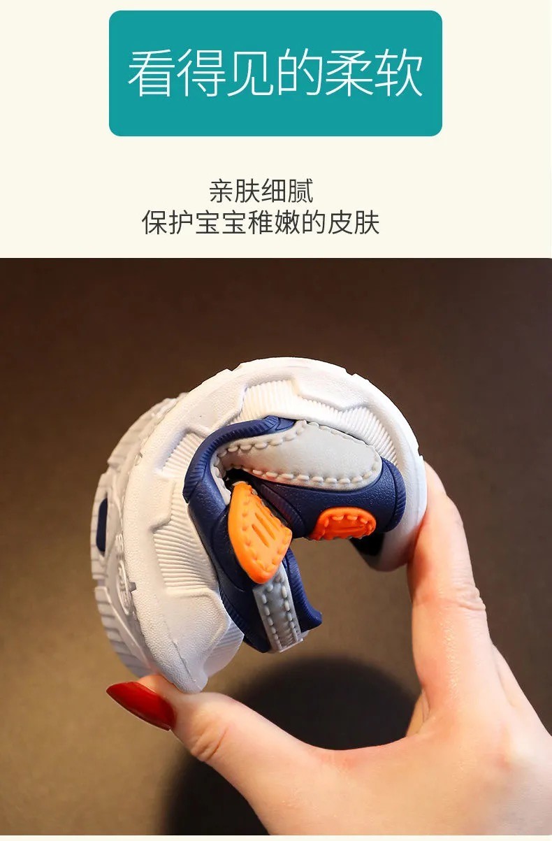外贸新款PVC夏天防滑男孩儿童防滑沙滩凉鞋魔术贴现货支持定做详情19
