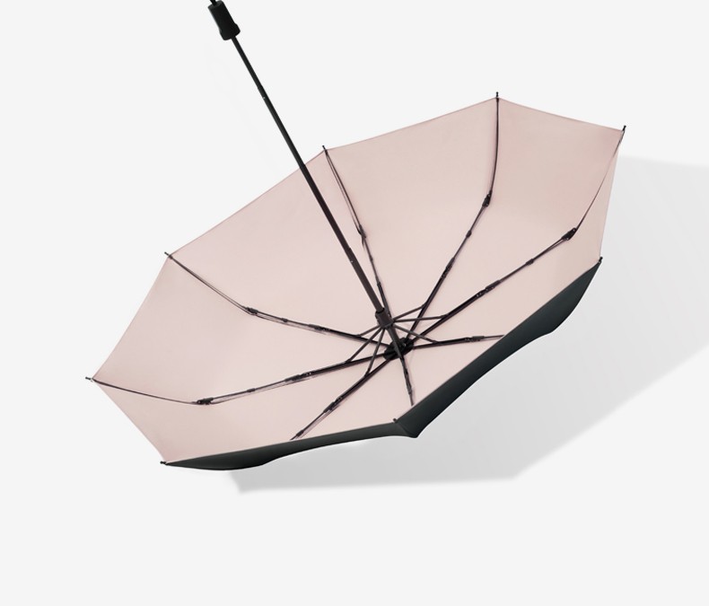 Automatic off-white umbrella, sun umbrella, fully automatic sun umbrella, men's sun protection, sun protection, UV protection, suitable for both sunny and rainy days, small and portable, women's black rubber detail image 3