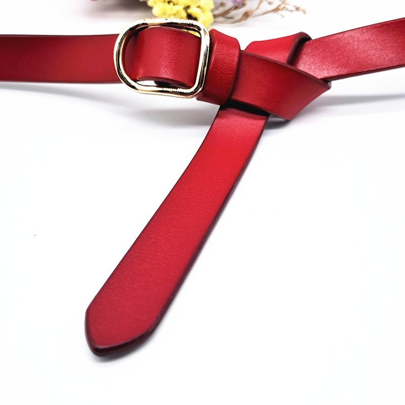 免打孔女士皮带二层牛皮腰带女真皮中腰收腰女款简约百搭无孔带详情图15