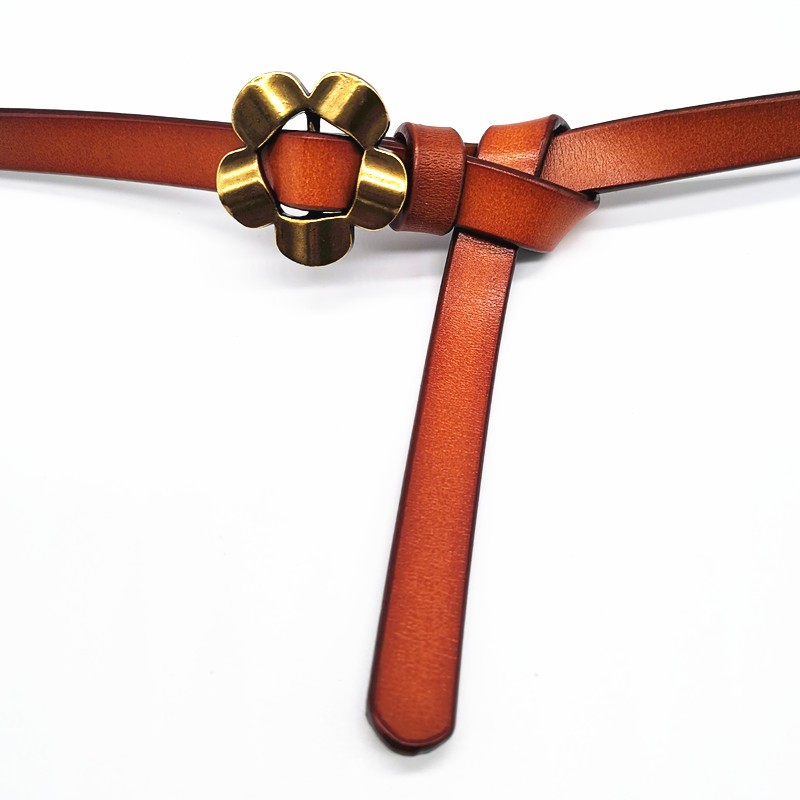 皮带女二层牛皮女士细带简约百搭真皮细腰带女款配服饰连衣裙Tide product详情图14