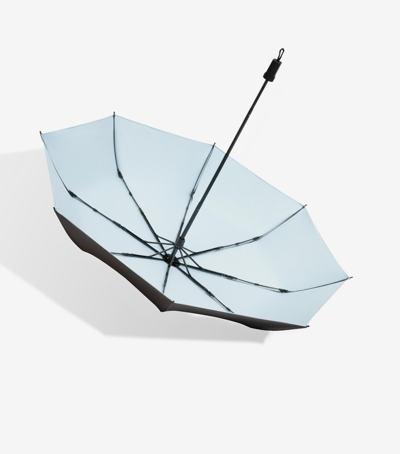 手动烟灰蓝雨伞太阳伞全自动阳伞男遮阳防晒防紫外线晴雨两用小巧便携女黑胶详情图7
