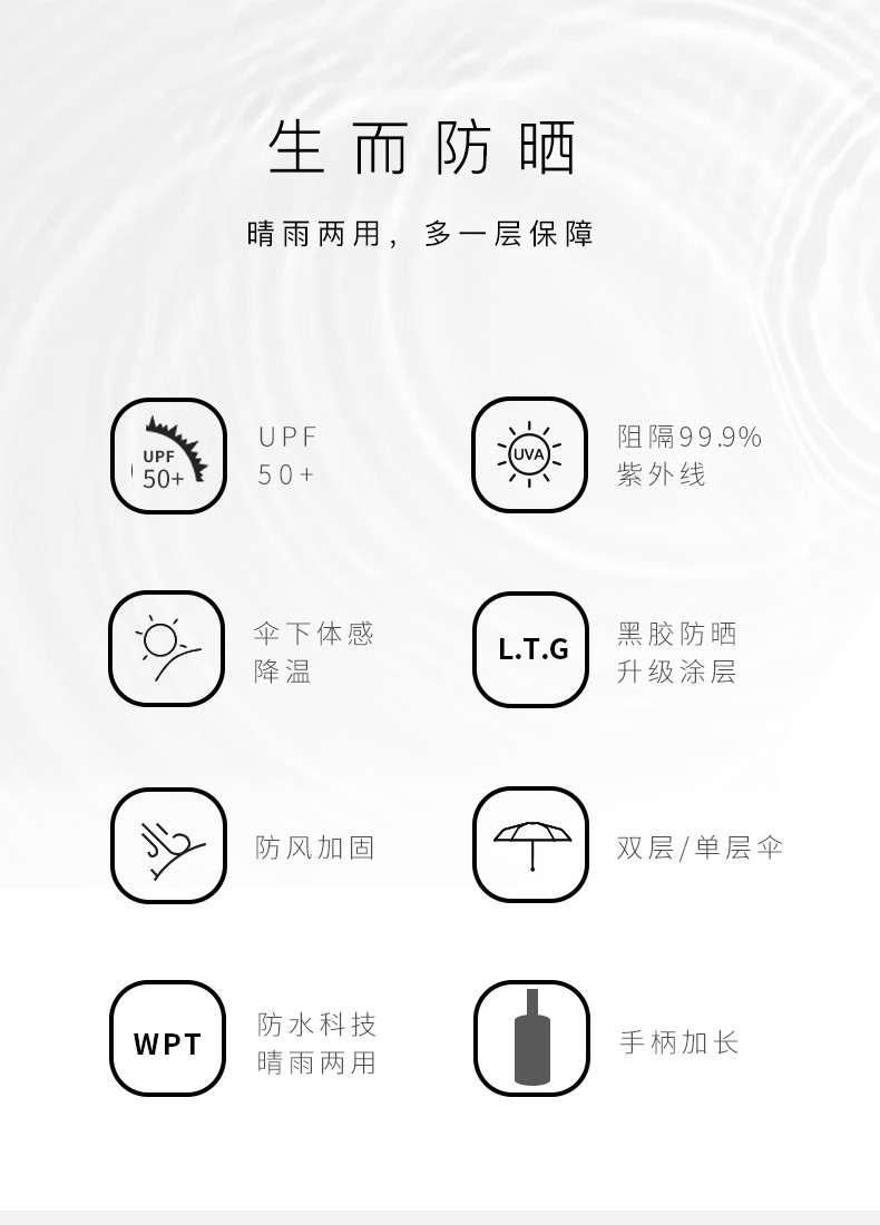 少女粉雨伞女晴雨两用防紫外线太阳双层防晒upf50女生遮阳伞男小巧阳伞详情图4