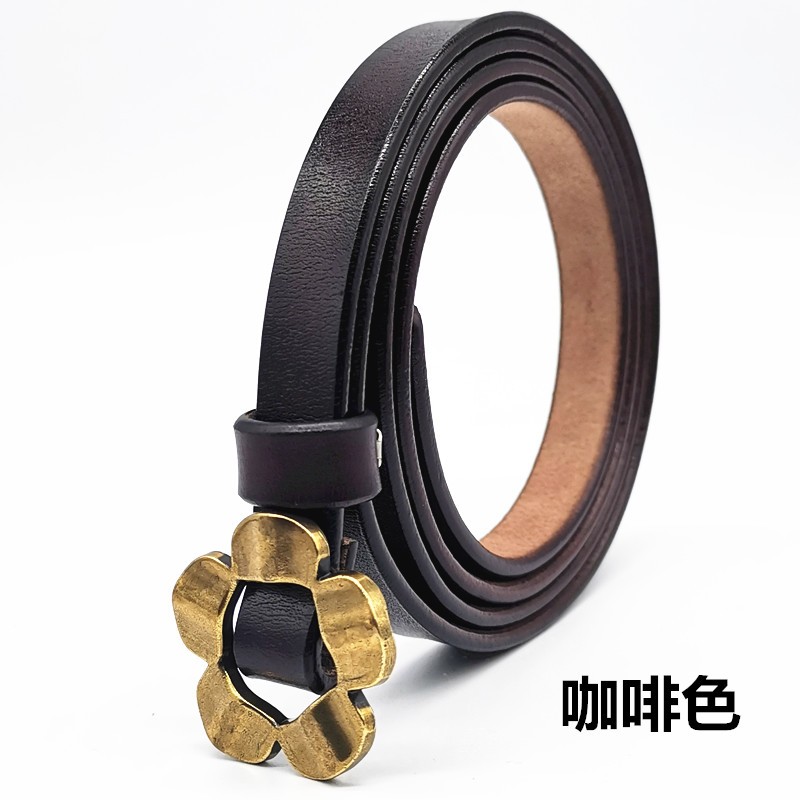 皮带女二层牛皮女士细带简约百搭真皮细腰带女款配服饰连衣裙Tide product详情图4