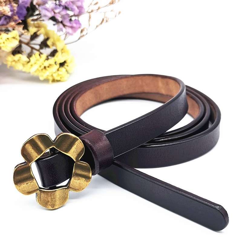 皮带女二层牛皮女士细带简约百搭真皮细腰带女款配服饰连衣裙Tide product详情图10