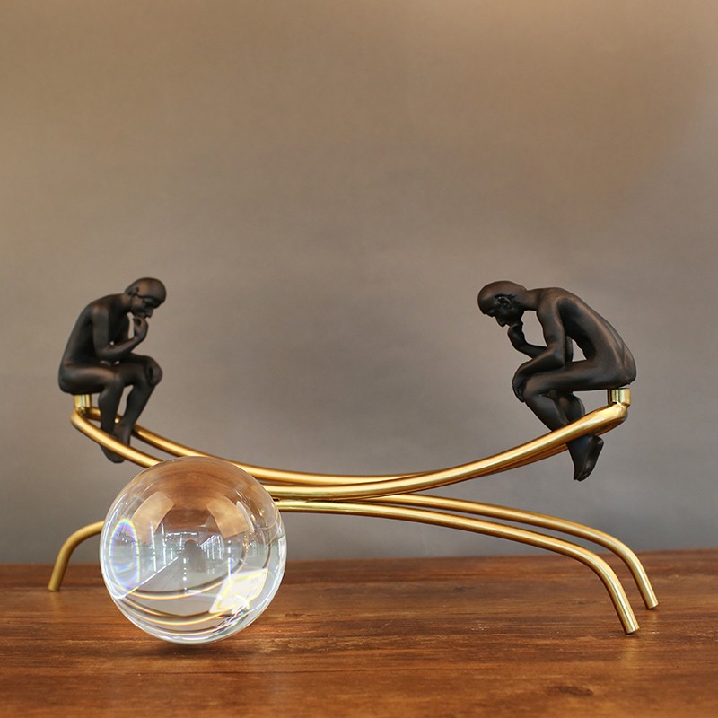 现代 轻奢思考者电视柜 书房摆件 A189101详情图2