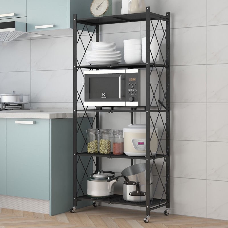 五层免安装折叠置物架，收纳架详情图4