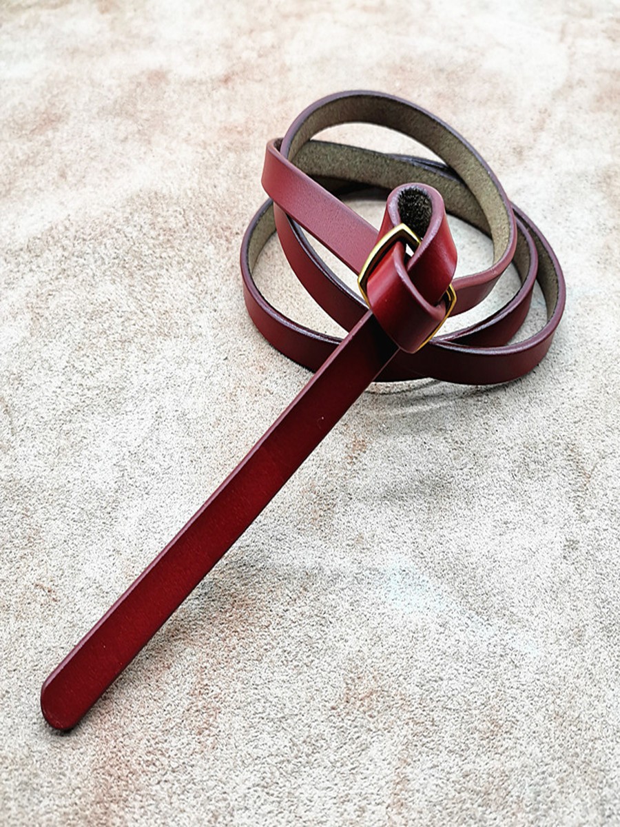 真皮皮带女细腰带女士二层牛皮细带女款简约百搭配服饰打结Tide product详情18