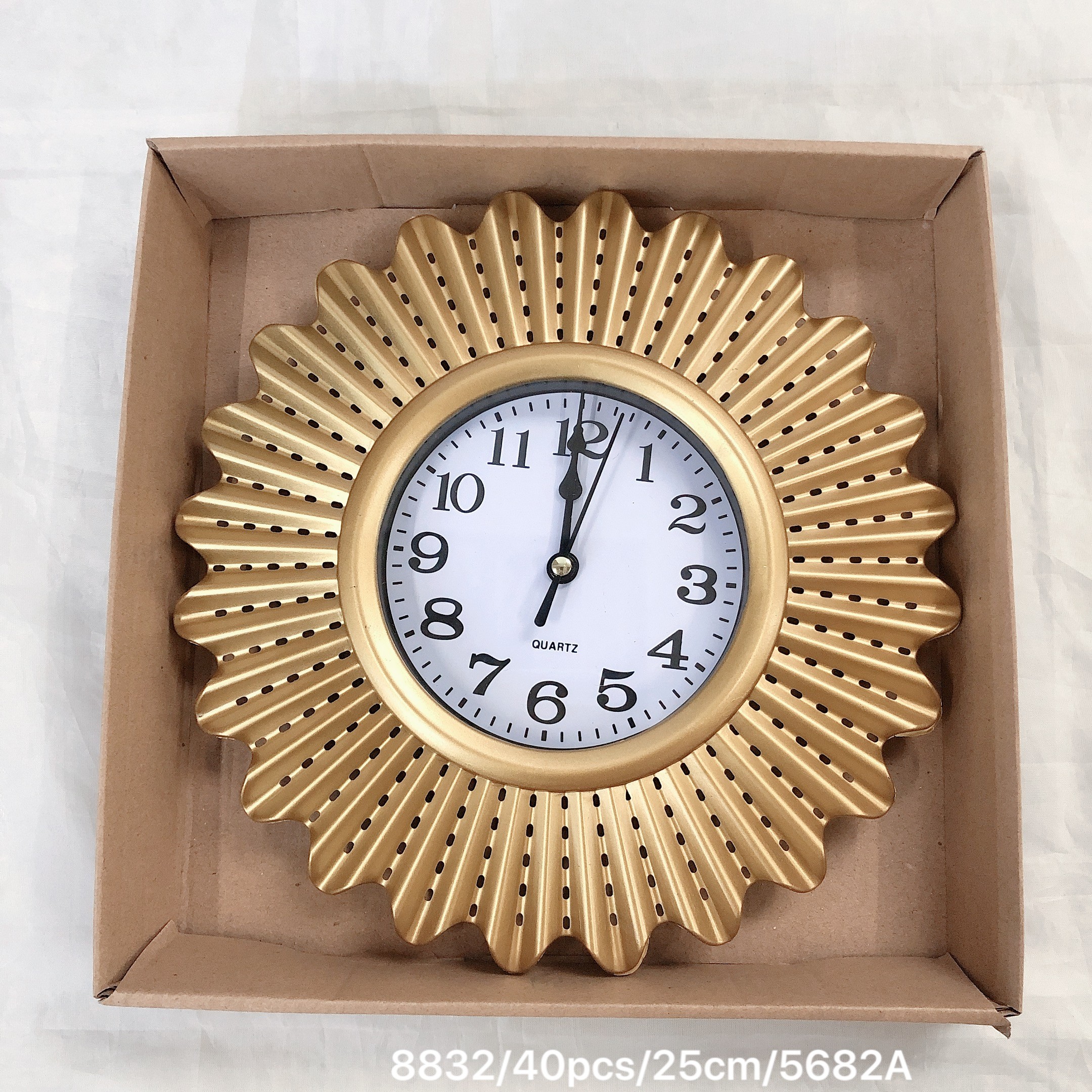 A 25cm wall clock with a retro hollowed-out quartz design for the living room detail image 1