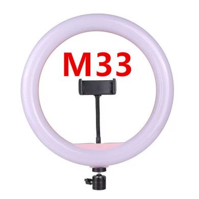 新款M33手机直播支架补光灯三脚架主播灯led环形灯美颜灯摄影灯