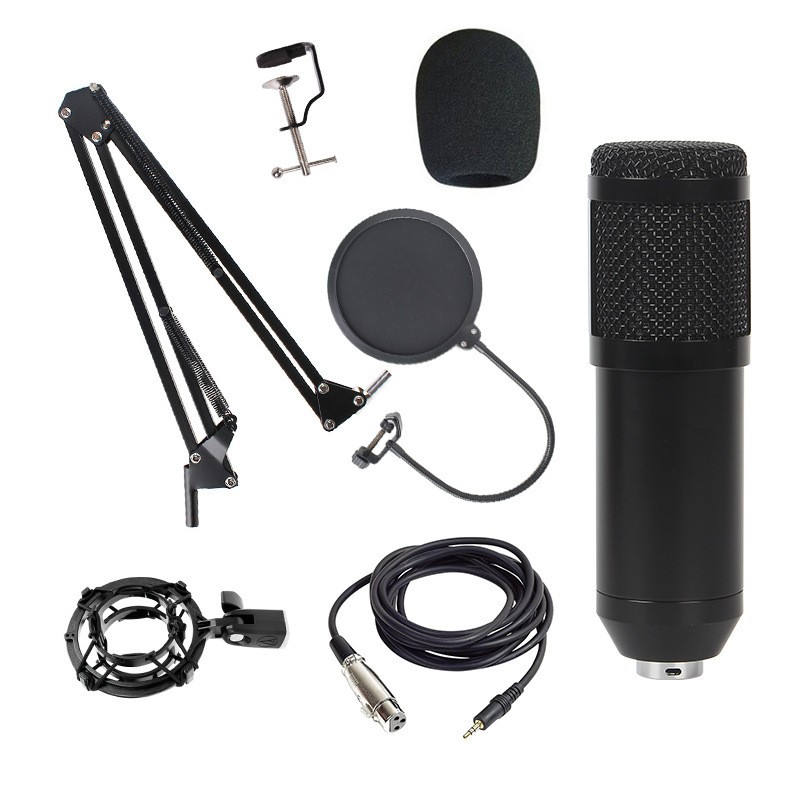 BM800 Microphone V8 Sound Card Live Streaming Set, universal recording microphone for computer and mobile phone BM800-V8 set detail image 3