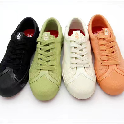 Renben 2620 solid color breathable low-top canvas casual shoes