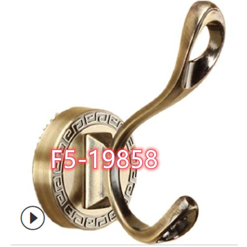 厂家直销铝合金挂衣钩单个亮光玄关圆座衣帽门后挂钩卧室衣柜毛巾钩复古 