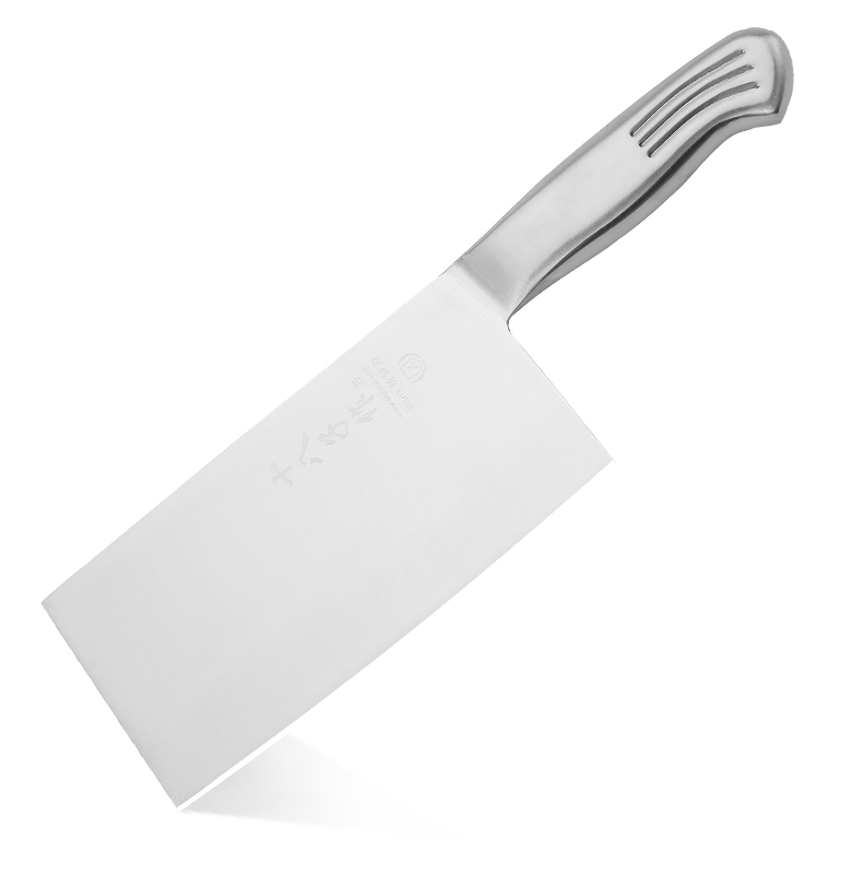 十八子作菜刀家用不锈钢切菜切肉锋利刀具两用斩切刀详情图3