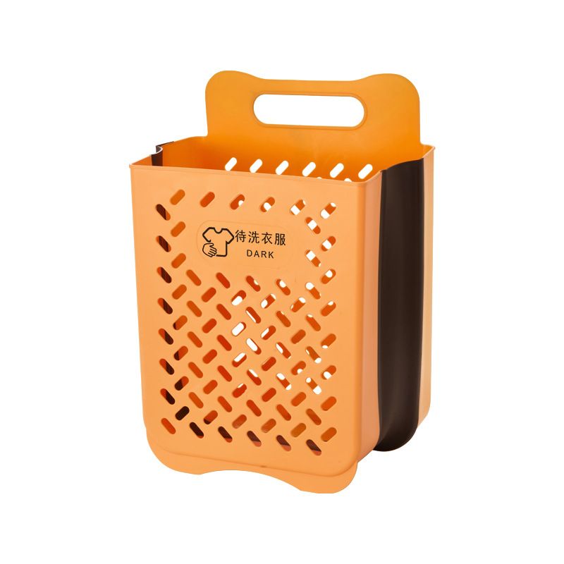 Large dirty clothes basket, household foldable clothes storage basket, wall-mounted bathroom laundry basket, no need for drilling in the bathroom Item Picture