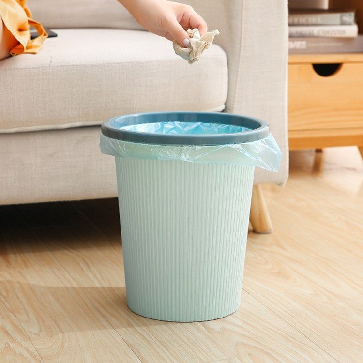 创意简约塑料压圈垃圾桶家用无盖厨房垃圾桶大号垃圾篓分类垃圾桶详情图3
