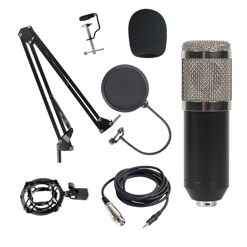 BM800 Microphone V8 Sound Card Live Streaming Set, universal recording microphone for computer and mobile phone BM800-V8 set detail image 4