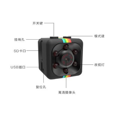 新品户外运动DV小相机SQ11红外高清夜视1080p无光摄像头外贸跨境详情图4