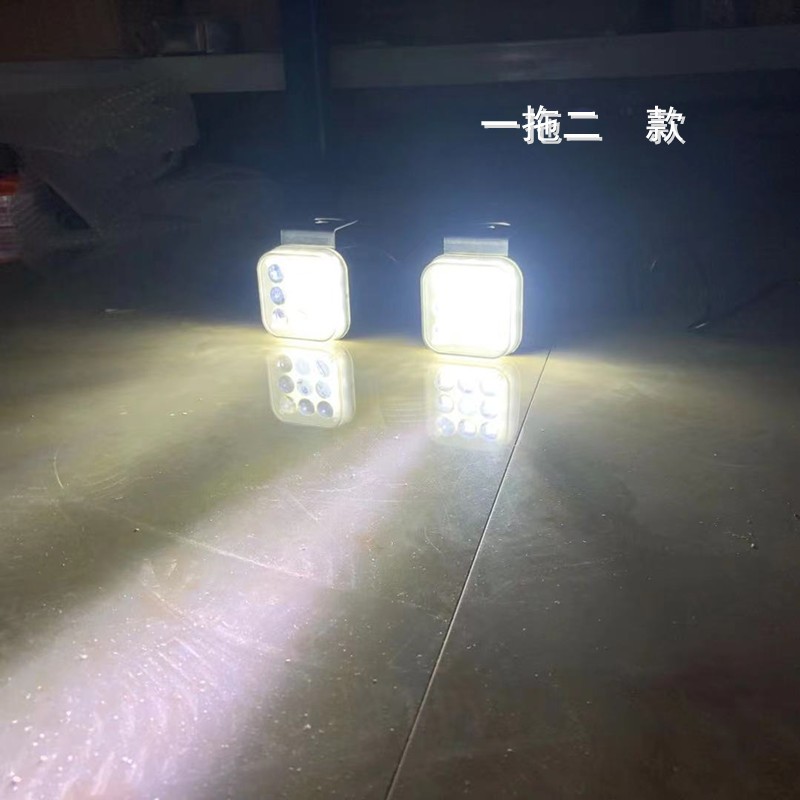 Motorcycle LED spotlights, ultra-bright and flashing strong light, electric vehicle and tricycle headlights, 12V, 60V, 72V street lamps undefined
