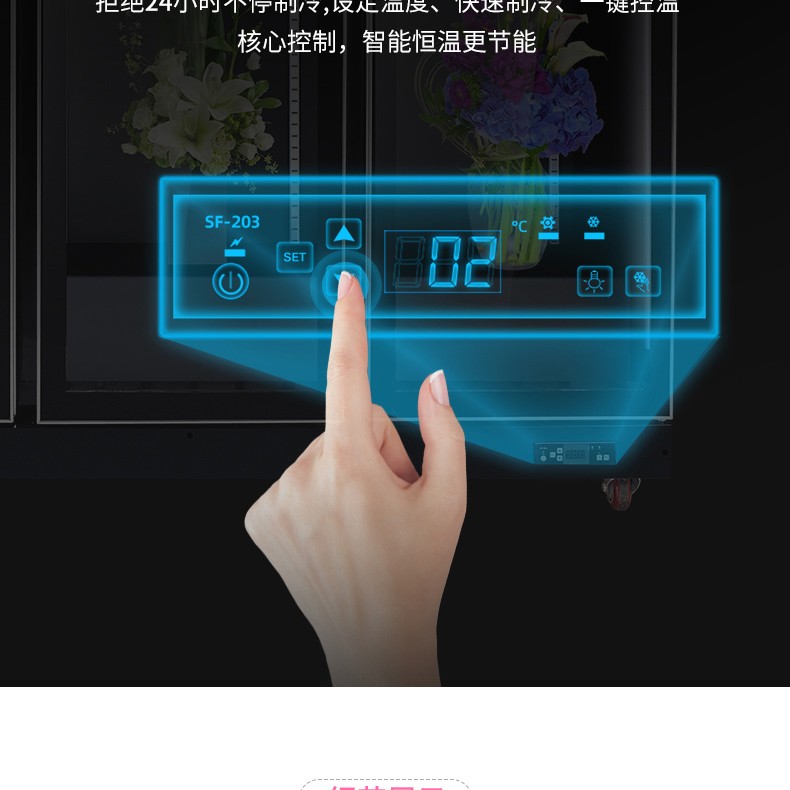 华尔鲜花柜冷藏保鲜展示柜花店风冷冰箱花束冷柜商用鲜花保鲜柜详情图6