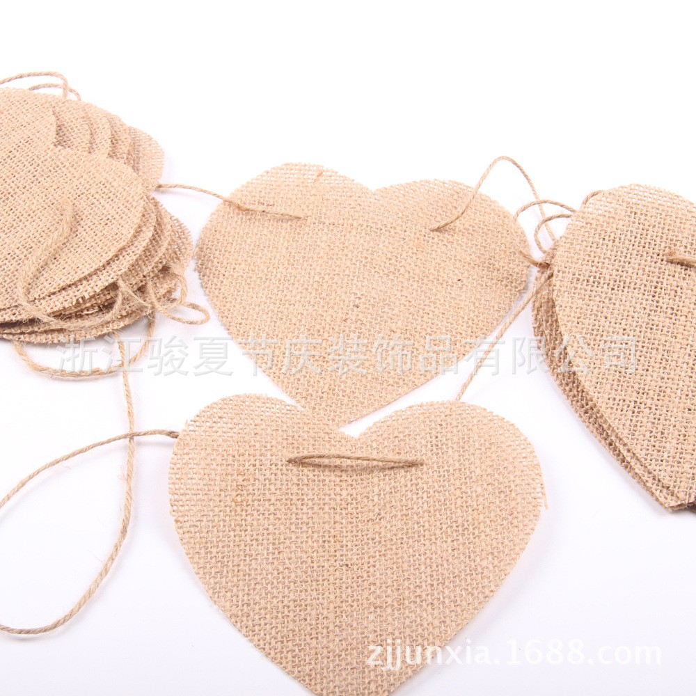骏夏 diy手工辅料 欧美节日宴会圣诞婚庆派对装饰爱心片串旗详情图7