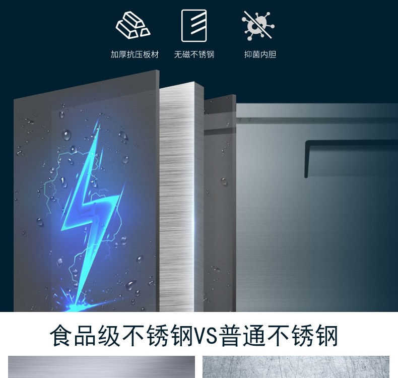 Plug-in baking refrigerator, air-cooled baking tray cabinet, vertical refrigeration and freezing pastry cabinet, four-door low-temperature quick-freezing freezer detail image 8