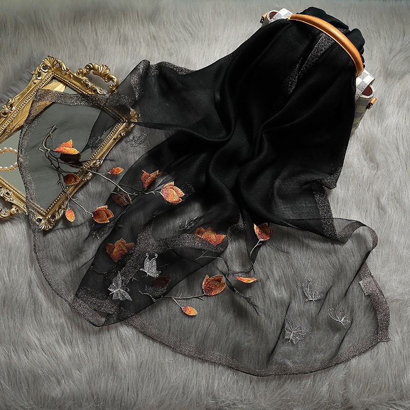 وصوف الربيع والخريف المصنوع من الصوف الحرير، وشوشاح المزج من الصوف detail image 6