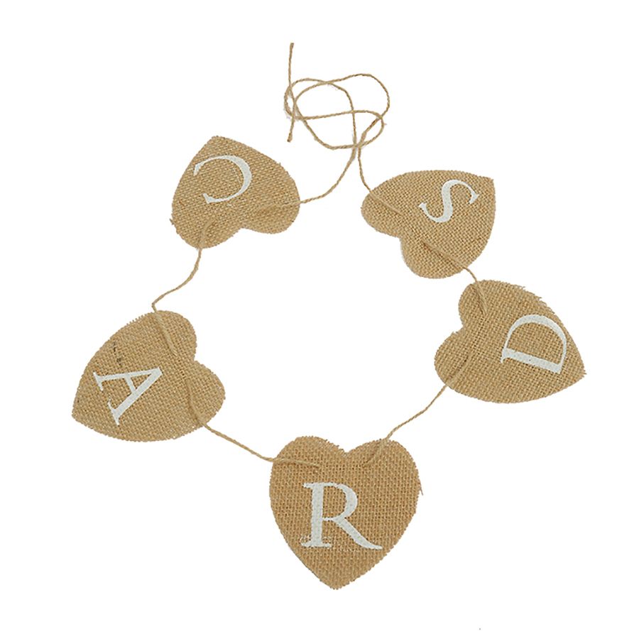 CARDS爱心旗 爱心卡片麻布旗 派对装饰 欧美节日装饰 亚马逊爆款