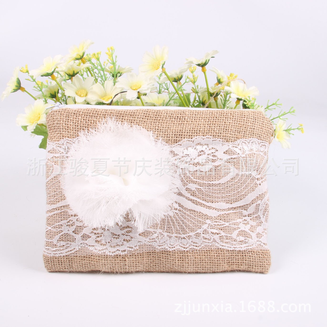新娘伴娘手包 麻布装饰手包 婚礼麻布用品 DIY环保详情图6