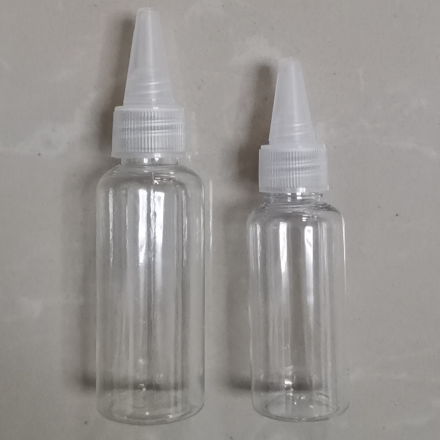 尖嘴酒精瓶尖头透明瓶pet塑料瓶水剂乳液分装瓶透明尖嘴瓶消毒瓶
