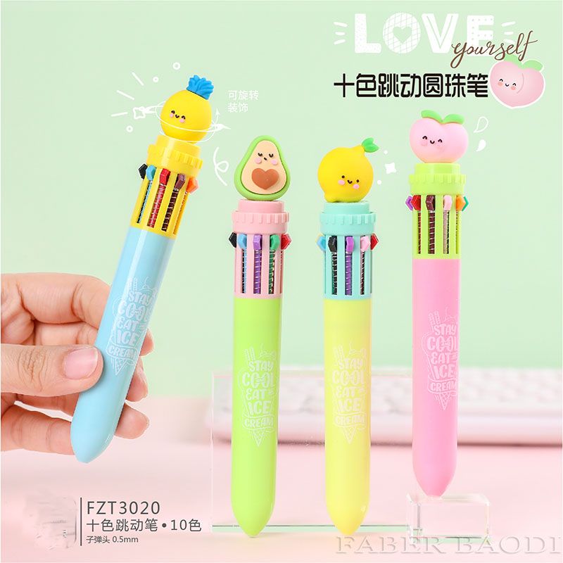 مجموعة Yuhuhui Babbody الفاكهة على 10 أقلام بلون Item Picture
