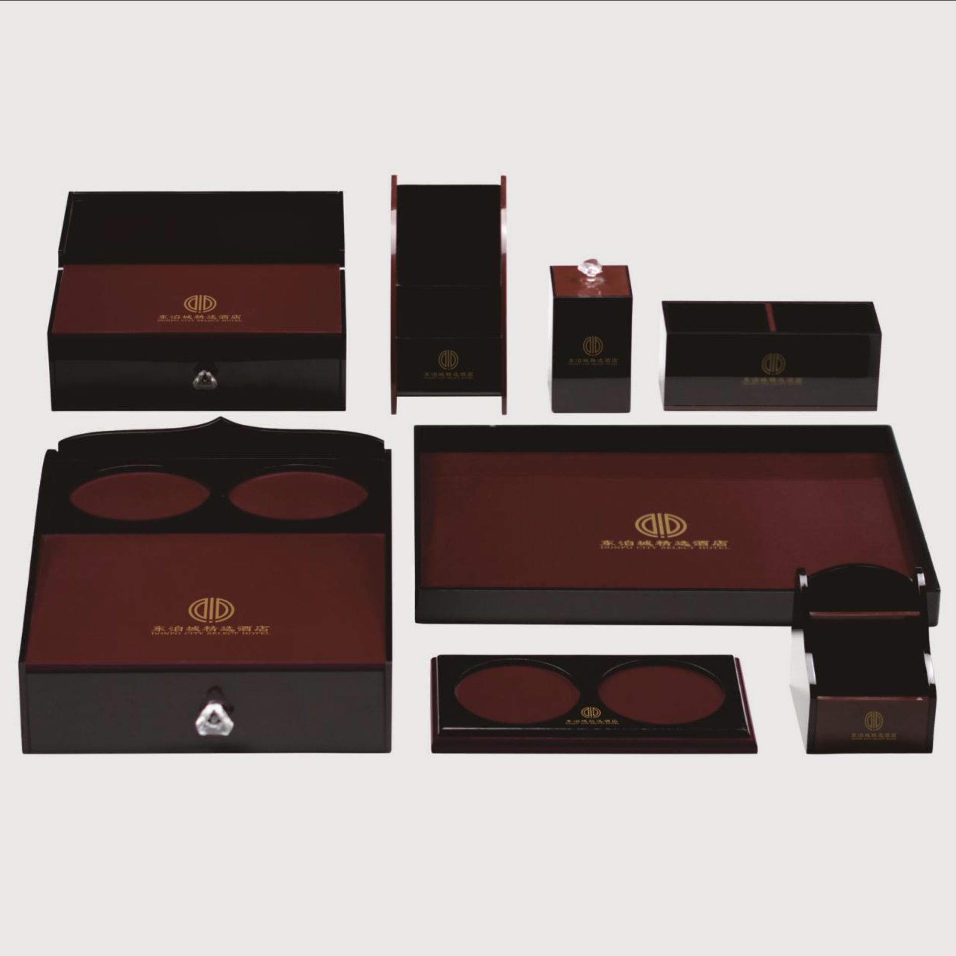 Hotel Guest House Guest room decoration acrylic hand sanitizer bottle Tea box tissue box tray Consumables box remote control soap dish thumbnail