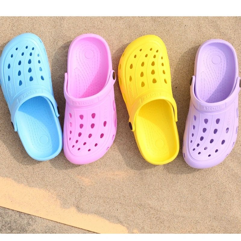 新款夏天女情侣软底EVA花园鞋包头洞洞鞋沙滩凉鞋现货批发支持定做详情图1
