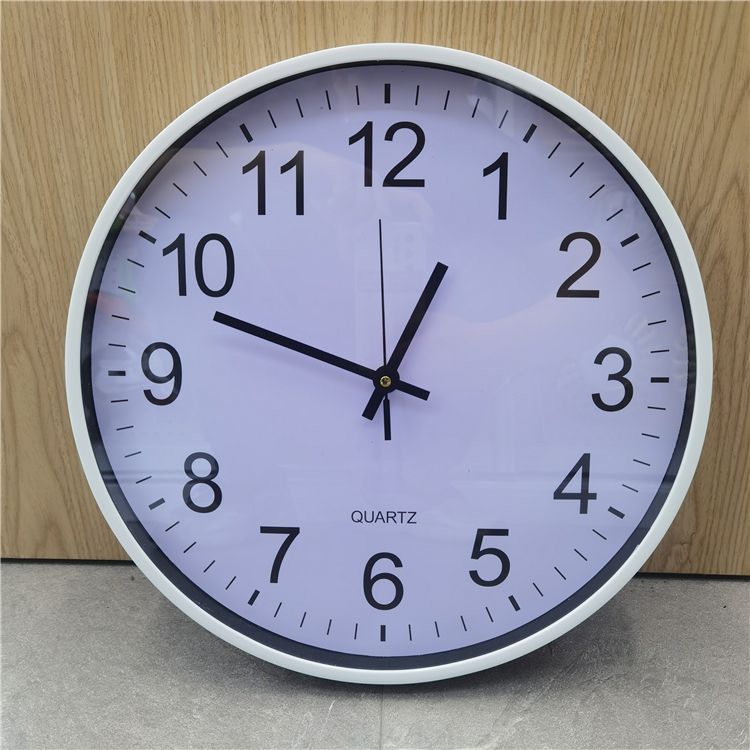 35 cm modern home decoration wall clock, multi-color high-quality plastic frame, silent large wall clock for living room and bedroom
