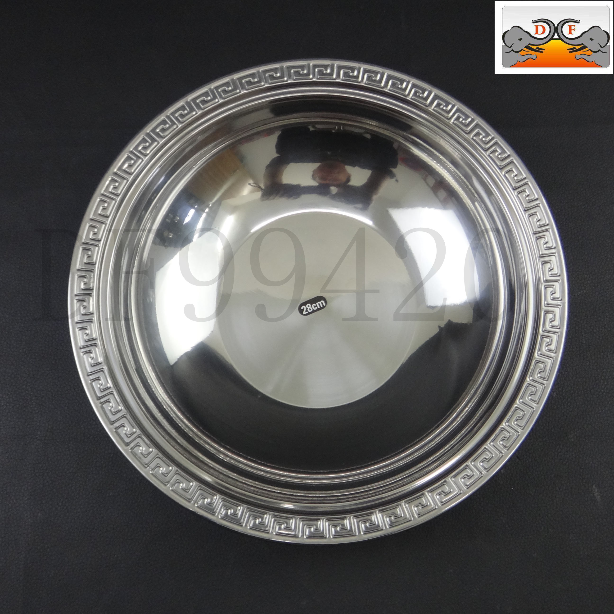 DF99420 宽边多用盆 不锈钢小盆特浅花边小龙虾盘八角捞汁海鲜盘子酸菜鱼肉蟹干锅餐具DF Trading House详情3