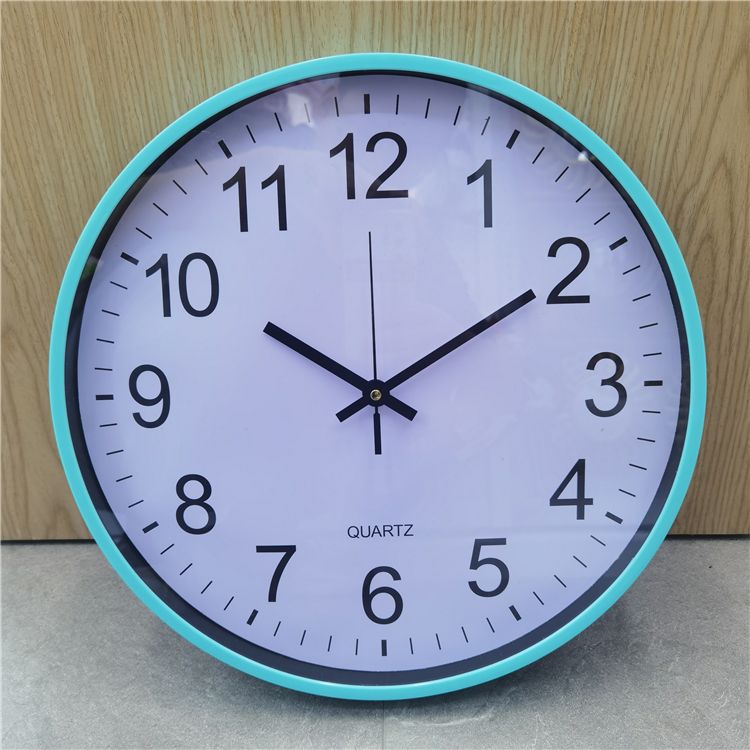35 cm modern home decoration wall clock, multi-color high-quality plastic frame, silent large wall clock for living room and bedroom details Picture