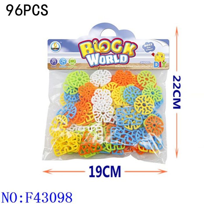 Large Leaves Geometry Plugin Building Bricks Kindergarten Cross-border Trade Desktop Early Education Children's Educational Toys Geometry Snowflakes 96 Geometry Snowflakes F43098