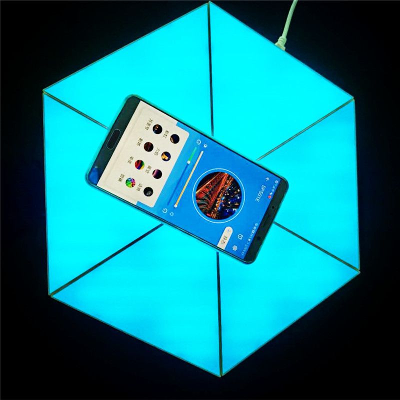 LED智能wifiAPP家居拼接灯 三角形模板灯LED室内alexa语音控制量子灯